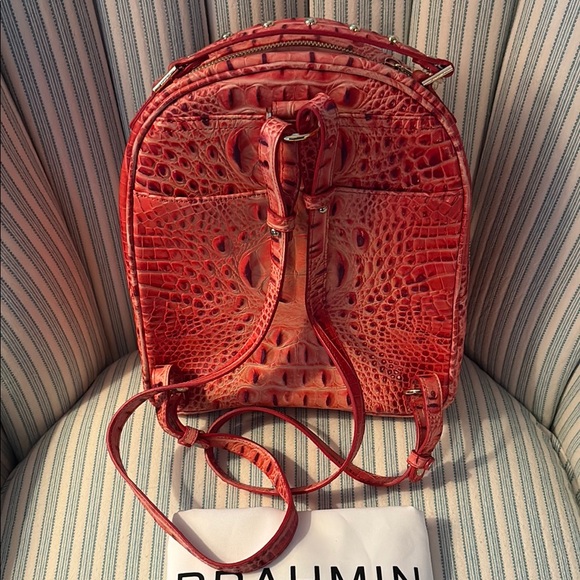Brahmin Coral Backpack Chelcy Cayenne Taos NEW - Picture 4 of 5